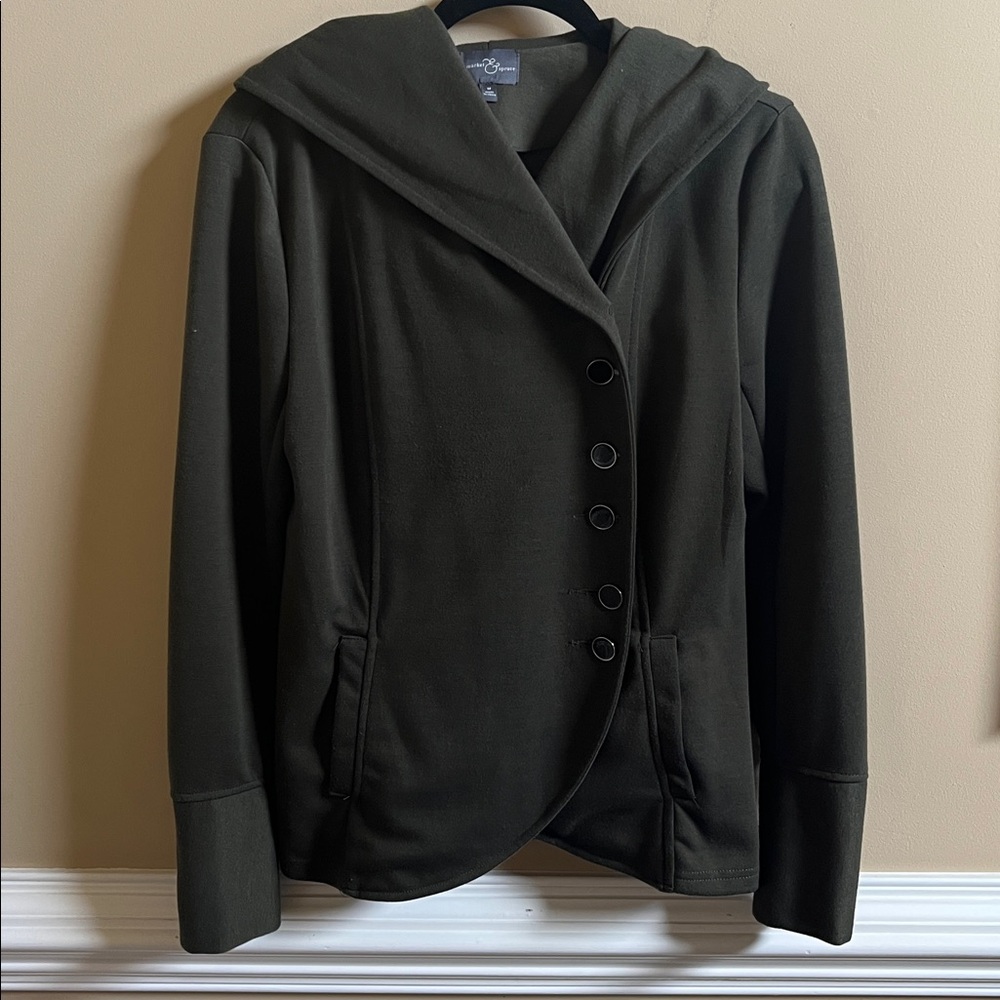 Market & Spruce Green Button-Up Jacket